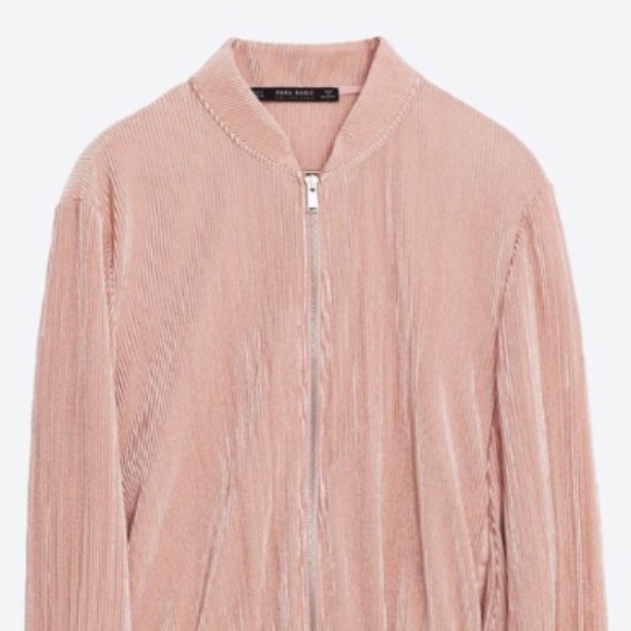 Zara pleated pink bomber size XS - Picture 2 of 2